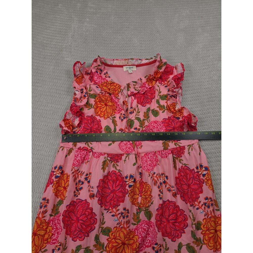 Umgee Dress Womens Small Kate Floral Print Midi Dress Ruffled Hem Tiered - Picture 5 of 8